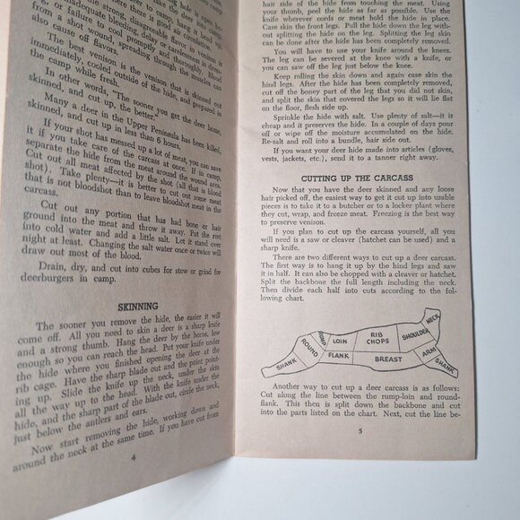 Venison Pamphlet Recipe Booklet Butcher Cook 1969 MSU Extension Michigan Pasties - Picture 6 of 8